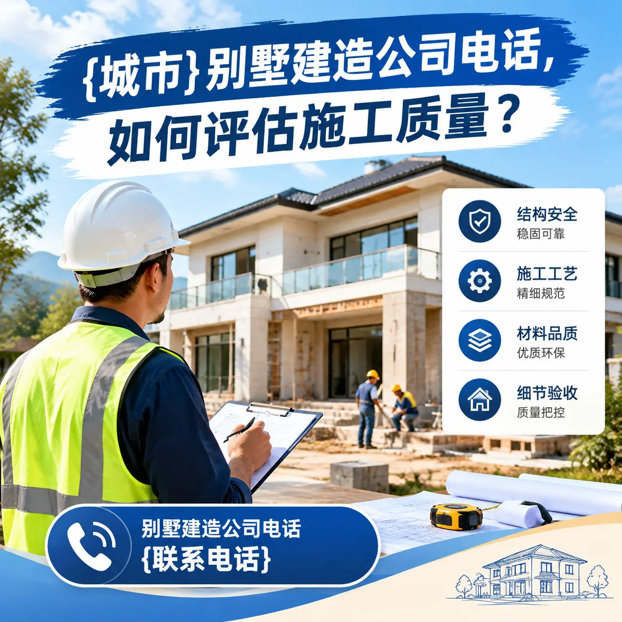 长顺别墅建造公司电话,如何评估施工质量?